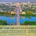 GOLDEN HUES OVER THE CITY OF GOLDEN FRIENDSHIP A DRONE VIEW OF CAGAYAN DE ORO SUNSET